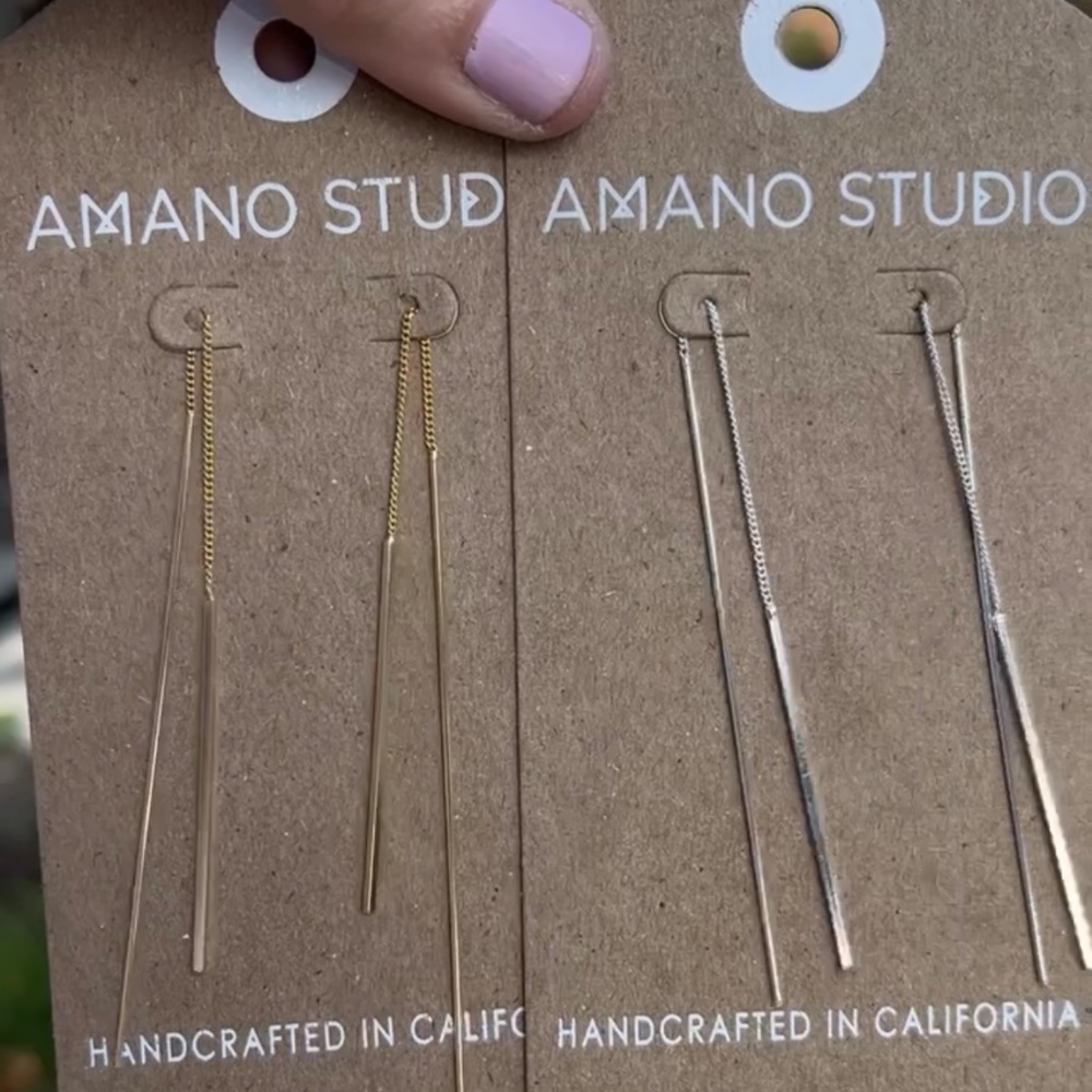 Needle & thread Earring in Gold / and In Silver